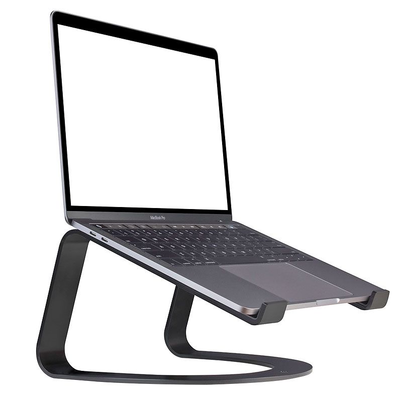 Twelve South Curve for MacBooks and Laptops Ergonomic desktop cooling stand for home or office, matte black, 1 of 5