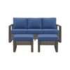 Gymojoy 3 Pieces Outdoor Patio Sofa Chair Ottoman Wicker Rattan Sofa Ottoman Set - 3 of 4