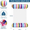 Jasonwell 2-Pack Pool Floats for Adults, 4-in-1 Inflatable Loungers, Multi-Purpose PVC Water Hammocks, Blue, Red & Green, Perfect for Vacation - 3 of 4