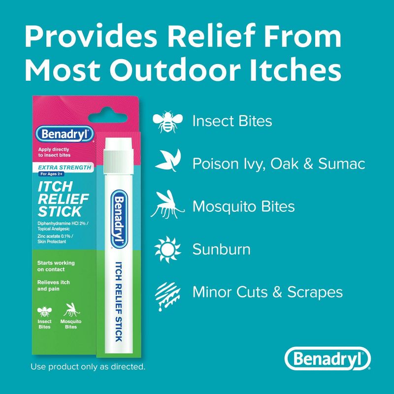 Benadryl Extra Strength Itch Relief Stick - Travel Size - 0.47 fl oz, 5 of 11