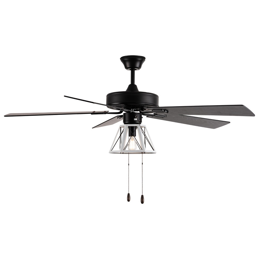Photos - Air Conditioner 42" 5 Blade Sabine Black Lighted Ceiling Fan - River of Goods