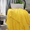 PiccoCasa Sofa Couch Solid Lightweight Cotton Knit Soft Throw Blanket - 2 of 4