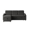 TiramisuBest 85.8" Beige Sleeper Sofa, Sofa Bed - 2 in 1 Pull Out Sofa Bed with Storage Sofa, Sofa Sleeper with Pull Out Bed with Charging Port - 4 of 4
