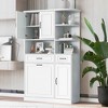 MAYEERTY White Tall Freestanding Storage Cabinet Drawers Doors Adjustable Shelves Flip Drawer MDF - 3 of 4