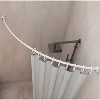 Home Mart Goods White Metal Shower Curtain Curved Rod Rust Resistant Non-Slip - 40"-64" - 3 of 4