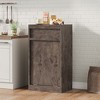 Whizmax Tilt Out Trash Cabinet, Hidden Trash Cabinet with 10 Gallon Storage, Freestanding Garbage Can Cabinet for Kitchen Dining Room, Dark Grey - 2 of 4