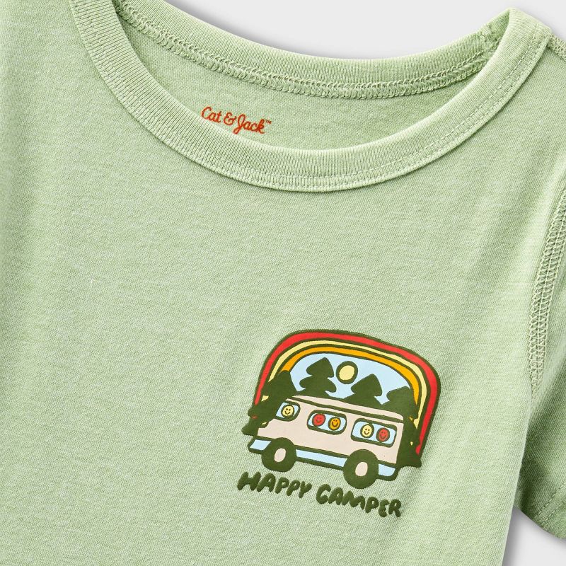 Toddler Adaptive &#39;Happy Camper&#39; Short Sleeve Graphic T-Shirt - Cat &#38; Jack&#8482; Olive Green, 4 of 5