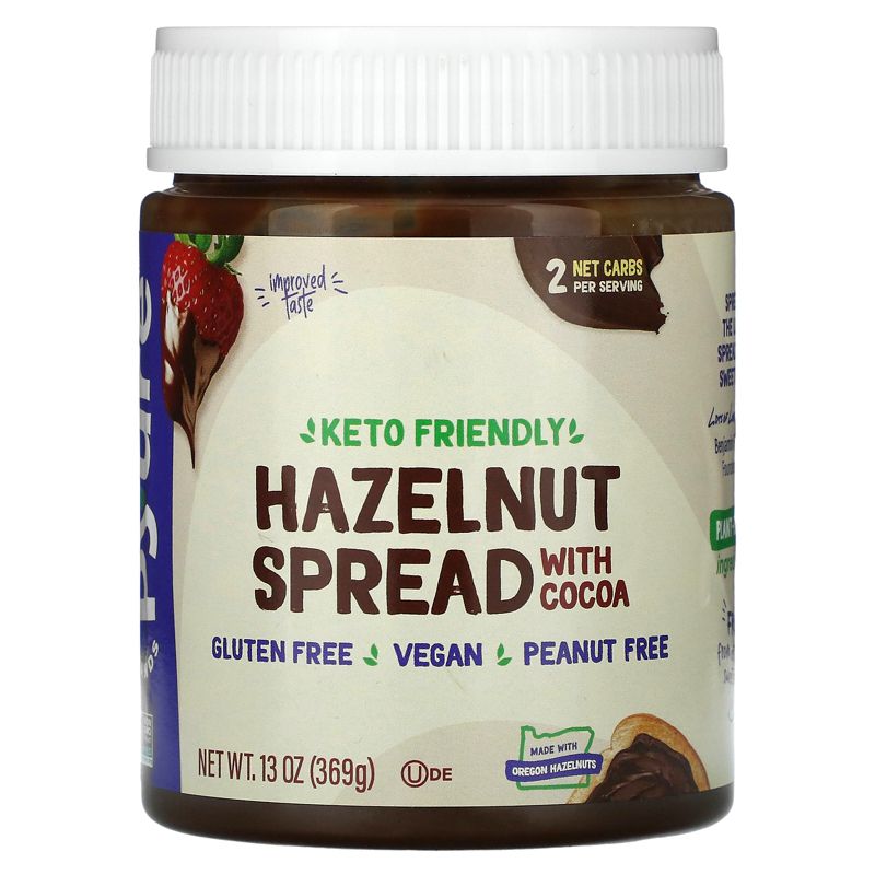Pyure Hazelnut Spread with Cocoa, Non-GMO, Keto, Glute-Free, 13 oz (369 g), 1 of 3