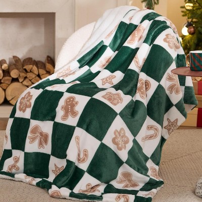 Flannel Christmas Throw Blanket for Couch, Christmas Decorations Gifts for Women, Warm Throw Blanket.