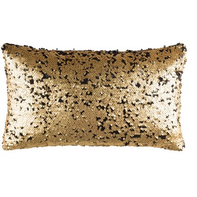 Talon Two Tone Pillow - Gold - 12" x 20" - Safavieh