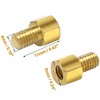 Unique Bargains M4 x 5mm + 6mm Male-Female Thread Brass Hexagonal Spacer Gold 30Pcs - 2 of 4