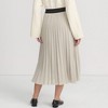 Lands' End Women's Knit Foil Pleated Midi Skirt - 2 of 4