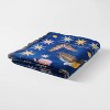 Latino Heritage Month Patterned Throw Blanket Blue - 3 of 3