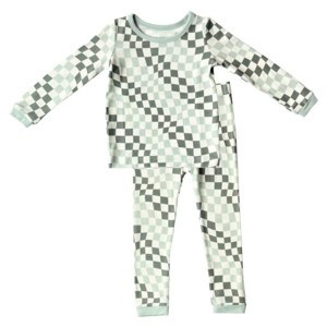 tiny knot co. Toddler Gender Neutral Buttery Soft Durable, Tagless Printed TENCEL Modal Pajama Set - 1 of 4