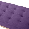 CAVINAS Tufted Ottoman Bench, Upholstered Ottoman Foot Rest, Rectangular Bedroom End Bench, Button-Tufted Entryway Padded Footstool - 4 of 4