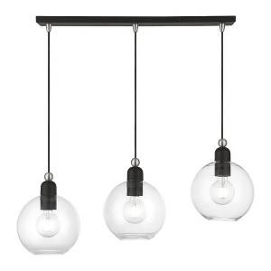 Livex Lighting Downtown 3 - Light Chandelier in  Black/Brushed Nickel - 1 of 1