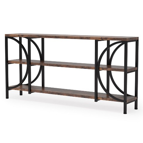 Harley Long Narrow Console Table Espresso Brown - Aiden Lane