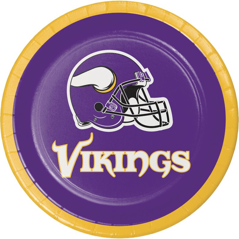24ct Minnesota Vikings Football Dessert Plates, 1 of 4