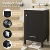 18"/20"W Bathroom Vanity with Ceramic Sink, Small Bathroom Storage Cabinet with Divided Drawer, Door Organizer & Soft Close Door - ModernLuxe - 3 of 4