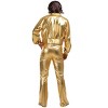 HalloweenCostumes.com X Small  Men  Adult Studio Disco Suit Outfit Mens, Retro Golden 70's Dance Halloween Costume, Orange - 4 of 4