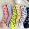 Anna-Kaci 3-Pair Soft Knit Crew Socks Set with Sweet Heart Pattern, Breathable Fabric and Everyday Essential Design - 3 of 3
