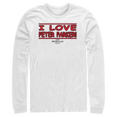 Men's Marvel Spider-man: No Way Home I Love Peter Parker Long Sleeve ...