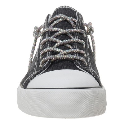 Женские кроссовки Outwoods Womens Logan 8 Canvas Low Top Sneaker with Sparkle Laces, Black (9) — фото 2