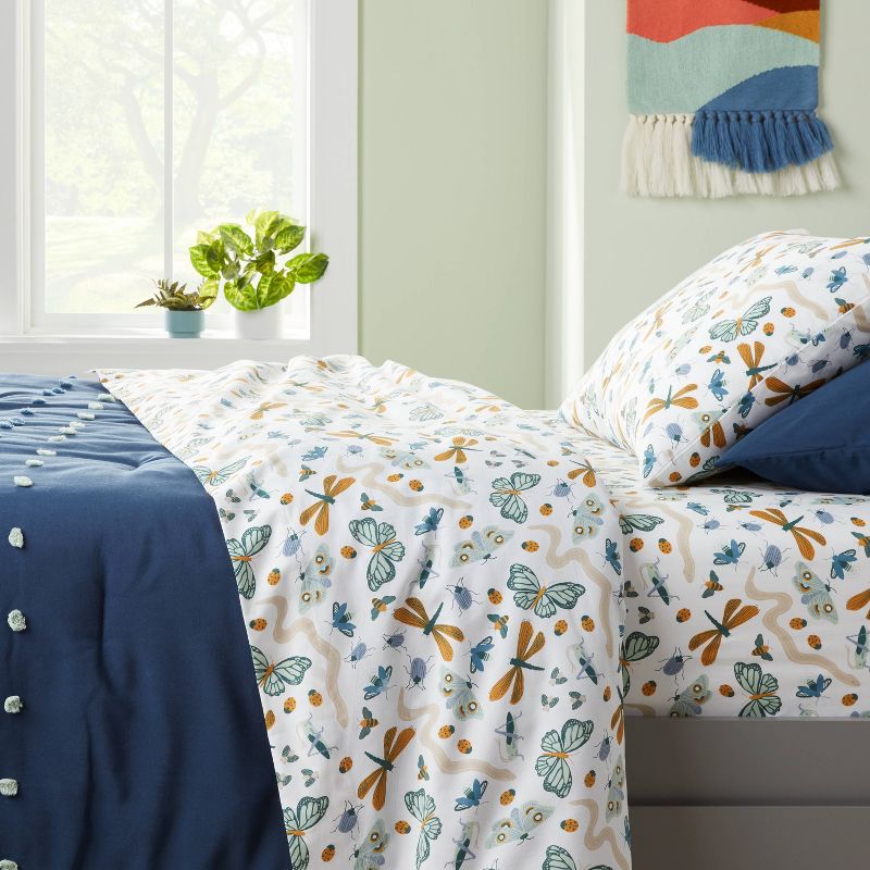 Insect Print Cotton Kids' Sheet Set - Pillowfort™, 2 of 4