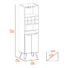 Gulches 8 Bottle Wine Rack 4.4''H x 4.4''W, 4 Steel Legs 7.5''H, Lower 2 Door Cabinet and Middle Prep Shelf with Metal Rail - 2 of 4