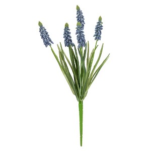 Allstate Floral 12.5" Blue Muscari Artificial Floral Spray - 1 of 4