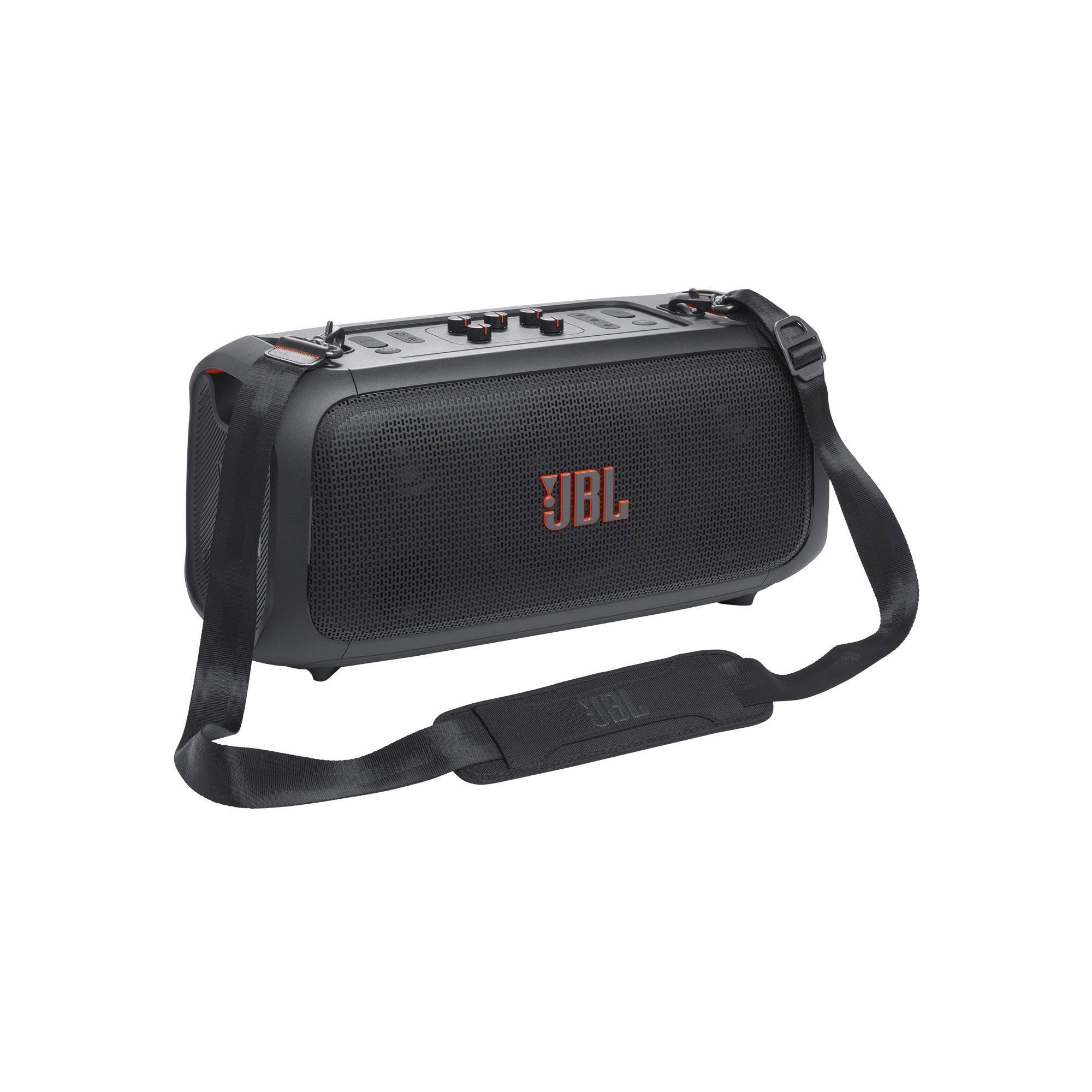 JBL PartyBox On-the-Go Portable Party Speaker with Built-In Lights and Wireless Mic - Black