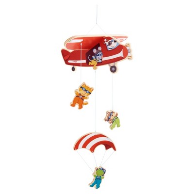HABA Wooden Baby Nursery Mobile Parachuters