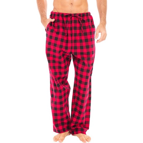 Adr Men s Cotton Flannel Pajama Pants Winter Pj Bottoms Red