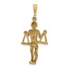 Black Bow Jewelry 14k Yellow Gold Large Libra the Scale Zodiac Pendant - 3 of 4