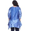 Women's Plus Size 3/4 Sleeve Printed Rella Tunic Top with Pockets - White Mark - 3 of 3