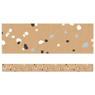 Carson Dellosa Education We Belong Speckled Kraft Paper Straight Borders, 36 Feet (Pack of 6)