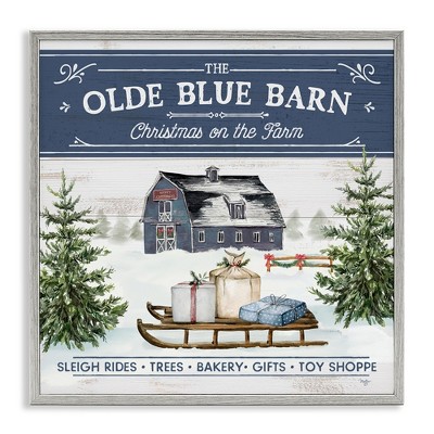 Stupell Industries Christmas on Farm Phrase, 12" x 12"