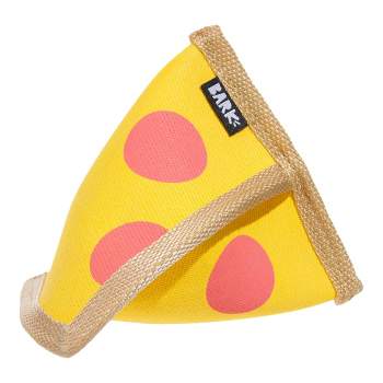 BARK Lil Squeakers Pizza Plush Dog Toy - Yellow/Red