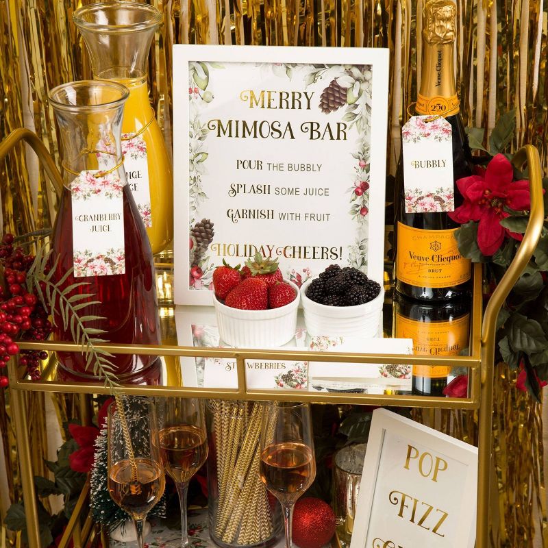 Cotier Brand Holiday Mimosa Bar Decor Kit - Brunch Supplies for Thanksgiving, Christmas &#38; New Year&#39;s, 2 of 6