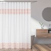 Sweet Jojo Designs Fabric Shower Curtain 72in.x72in. Boho Fringe White and Pink - 2 of 4
