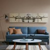 AZL1 Life Concept Wall Art Triptych 3-piece Canvas Flight Time by Doug Hernandez Display for Modern Offices Rooms Homes , Grey, 42.52"*3.54"*23.23" - 3 of 4