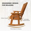 Fortune Candy 1 Person Wooden Rocking Chair with Comfortable Backrest Inclination, High Backrest and Deep Contoured Seat - 3 of 4