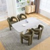 Vynxaria Contemporary Designed Velvet Fabric Upholstered Accent/Dining Chair /Barrel Side Chairs Kitchen Armchair,set of 2 - 3 of 4