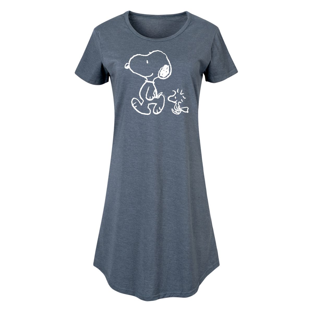 Women's - Peanuts - I'll Follow You Snoopy & Woodstock Graphic T-shirt Dress