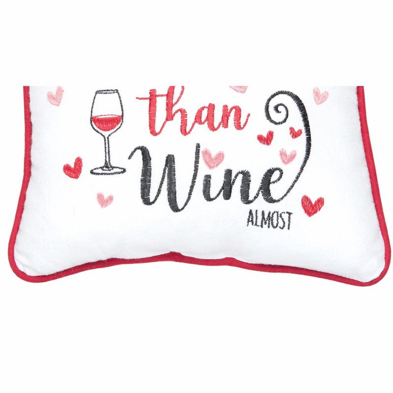 C&F Home 10" x 10" I Love You More Than Wine Valentine's Day Pillow, 3 of 5