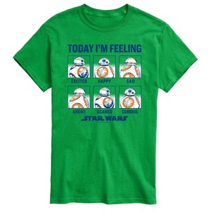 Men's Star Wars: The Force Awakens BB8 Moods Short Sleeve Graphic T-Shirt - Green - 2X Big and Tall - 1 of 4