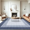 Washable Modern Bordered Rug Non Slip Low Pile Rug Soft Throw Floor Cover Abstract Foldable Indoor Carpet for Living Room Bedroom Playroom Nursery - 2 of 4