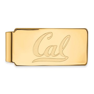 Black Bow Jewelry 14k Yellow Gold Plated Sterling Silver California Berkeley Golden Bears NCAA Money Clip - 1 of 3