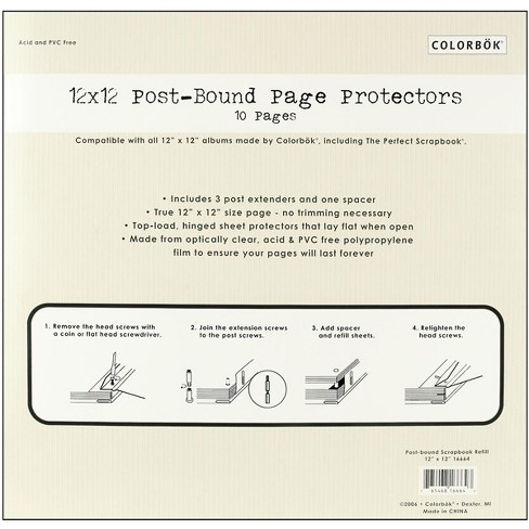 Refill Pages Black 12x12 Post Bound