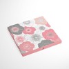 Bacati - Watercolor Floral Coral/Gray Fabric Storage Box/Tote Small - 4 of 4
